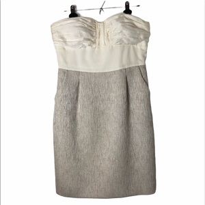 Cremieux cream strapless dress